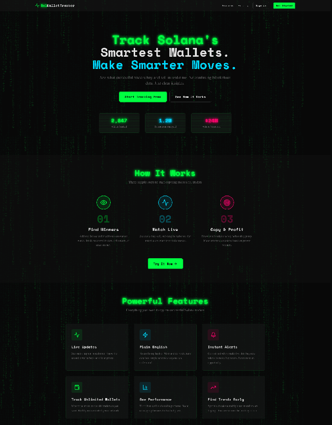 Solana Terminal Wallet Tracker
